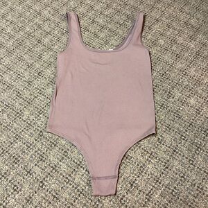 SO Pink Mauve Dusty Rose Ribbed Tank Bodysuit * Size XS * NWOT